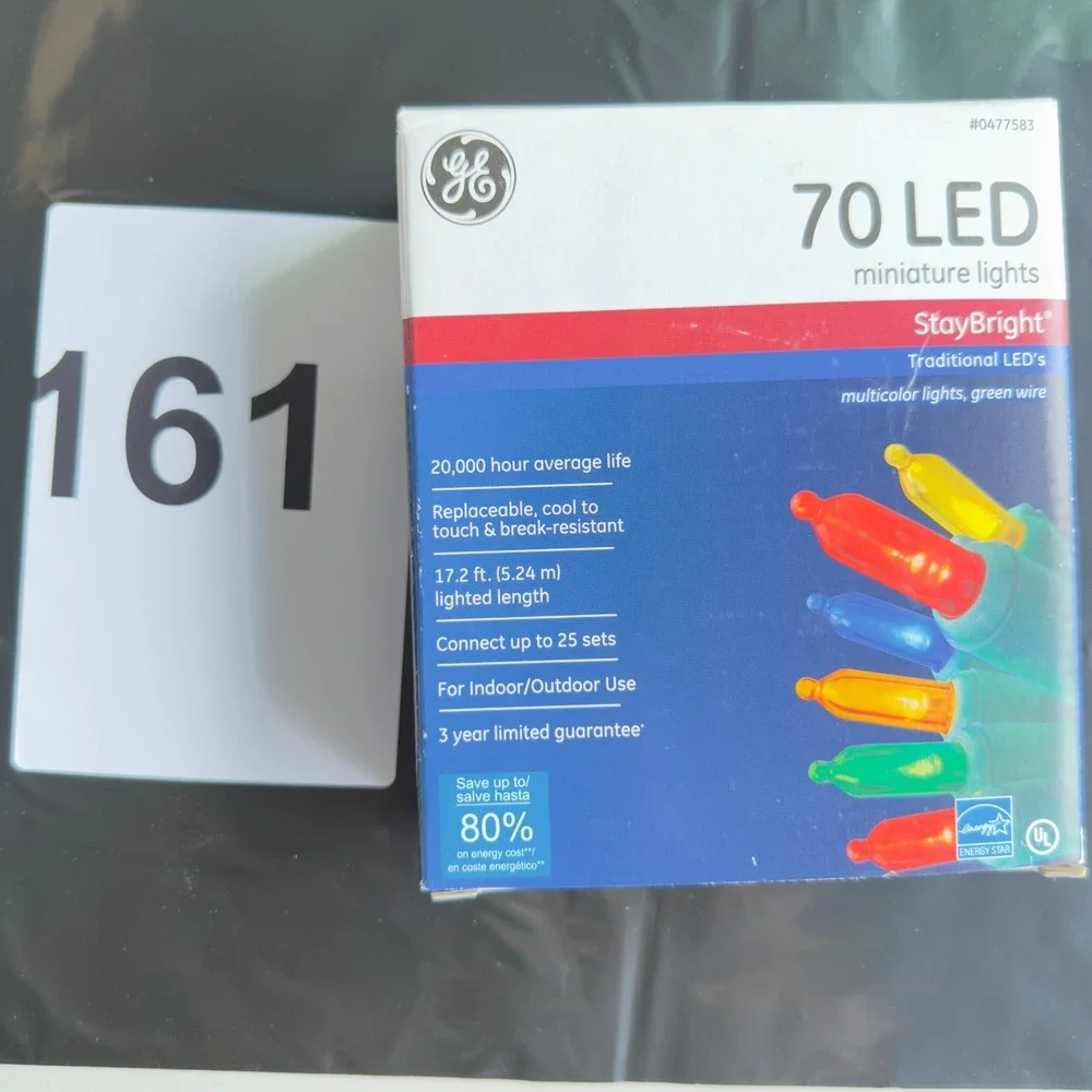 GE StayBright 70 LED Miniature Multicolor Lights Green Wire Save Up To 80%